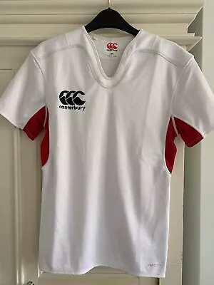 Canterbury Of New Zealand CCC Ladies Rugby TShirt White Red Top Size Xs 8-10 • £8