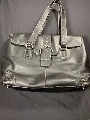 Franklin Covey Women's Black Leather Business Laptop Tote Bag Purse • $32.99