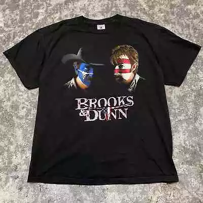 Vintage Y2K 2001 Brooks & Dunn Neon Circus Tour T Shirt L Country Band Tee • $30