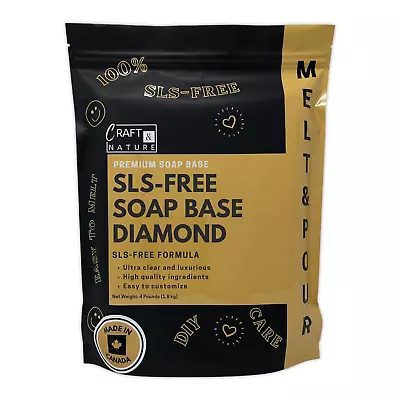 4 LB SLS-Free SLES-Free Unscented Ultra Clear Diamond Moisturizing Glycerin Melt • $52.99