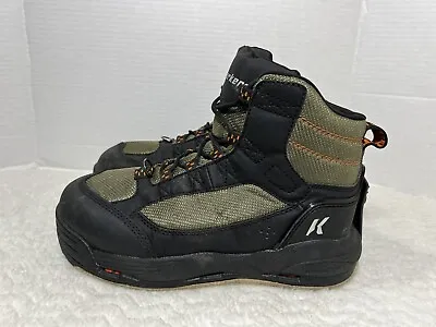 Korkers Greenback Wading Green Black Boot With Felt Soles Men's Size 8 EUC. • $73.92