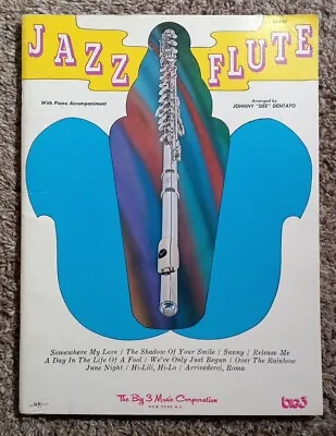 1972 JAZZ FLUTE W/Piano Accompaniment  BIG-3 USA • $11.50