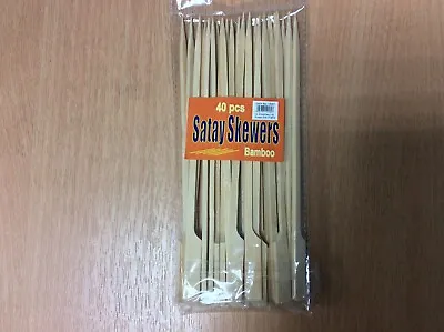 £1.99 • Buy 40 Bamboo Satay Skewers - BBQ - Sticks - Free Post!