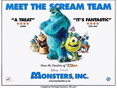 Monsters Inc Original DISNEY Movie Poster DS Quad Pixar • $151.20