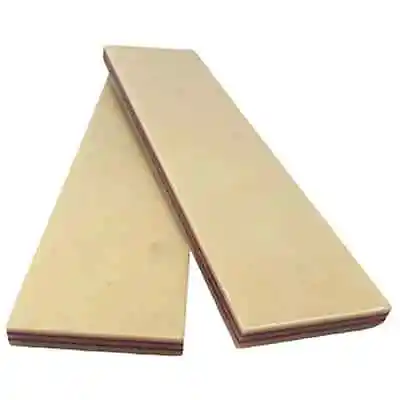 Paper Micarta Scales- Bone W/ Double RED Lines- 1/4  X 1.5  X 5  • $8.39