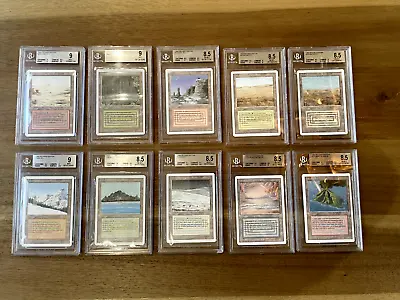 MTG - Complete Set (10) Of BGS Graded Revised Dual Lands - All NM/M!! • $5999.95