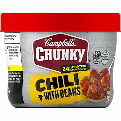 Campbell's Chunky Chili With Beans 15.25 Oz. Microwavable Bowl [8-Bowls] • $54.71