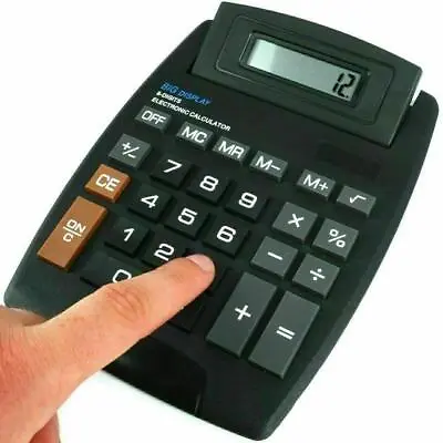 £4.45 • Buy Large Jumbo Calculator 8 Digits Large Buttons School Office Desk Tilt Pop Up
