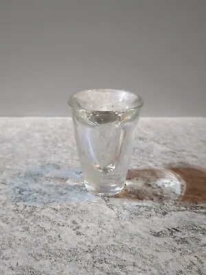 Vintage Whiskey Shot Glass Double Wall Thick Glass Unmarked Clear Needs Cleaned • $5.72