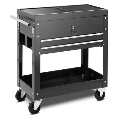 Rolling Mechanics Tool Cart Slide Top Utility Storage Cabinet Organizer 2 Drawer • $249.99