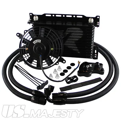 AN10 13Row Oil Cooler Kit For BMW Mini Cooper S Supercharger R50 R52 R53+7  Fan • $158