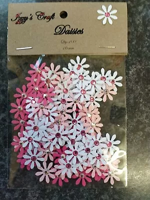 100 Small DAISY Flowers Card MAKING#118CRAFT Wedding Table Birthday Gift Party • £1.89