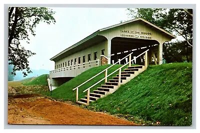 Vintage 1960's Postcard Lake Of The Woods Covered Bridge Mahomet Illinois • $17.97