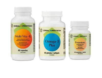 IDEAL PROTEIN: Trio Multi-Vita+K/Potassium/Omega3 Plus • $58.28