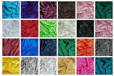 Crushed Velvet Fabric Premium Quality Craft Curtain Stretch Velour Material • £4.60