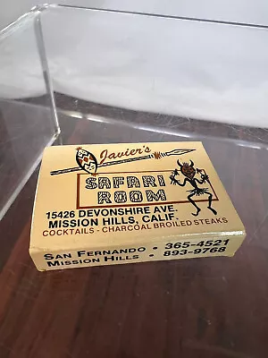 Vtg SAFARI ROOM Matchbox TIKI Bar Restaurant Rare HAWAIIAN Island Polynesian • $29