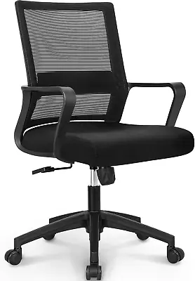 Office Chair Ergonomic Desk Chair Mid Back Mesh With Lumbar Support Comfortable  • $64.99