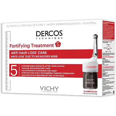 Vichy Dercos Vichy Fortifying Treatment Anti Hair Loss Ampoules Treat 21x6ml NEW • $139.95