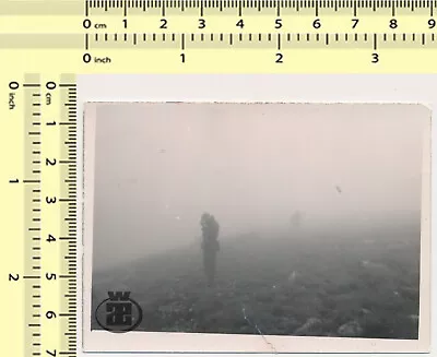 160 Yugoslav Soldier Silhouette In Fog Abstract Surreal Vintage Orig Phot • $27