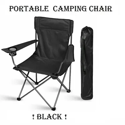 Camping Chairs Portable Folding Lightweight Outdoor Garden Beach Picnic Chair • £12.49