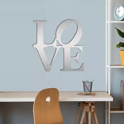 Brushed Stainless LOVE Sign Steel Memo Board (no Fixings) Magnetic Notice Board • £64.99