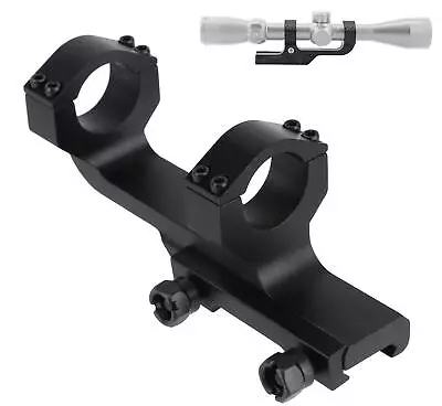 WOLFMTN Slim Profile Dual Ring Offset Cantilever Picatinny Scope Mount 1 Inch... • $23.73