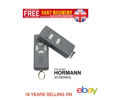 Hormann Garador Remote Control 40 MHz HS 4 Garage Door Opener Grey Buttons • £19.95