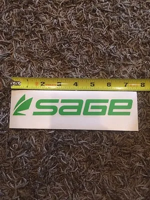 Sage Fly Fishing Decal Sticker Green Approx 7.5  • $4