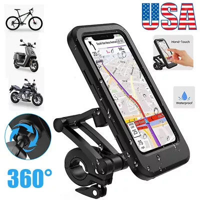 Motorcycle Phone Mount Holder Bike MTB Handlebar Waterproof Cell Phone Holder • $11.05