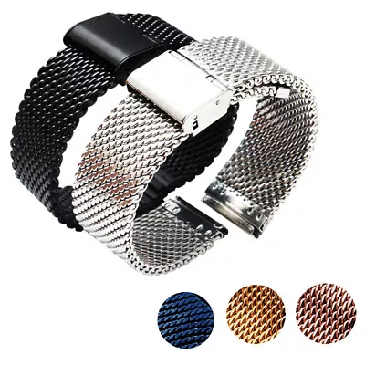 3.0mm Thick Milanese  Stainless Steel Watch Strap Band Mesh Bracelet 18-24mm NEW • $8.99