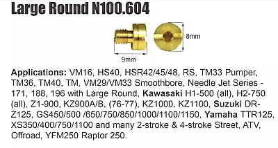 Genuine Mikuni Carburetor Main Jet N100.604 Size#140 Vm16 Hrs42/45/48 Tm33 • $5.20