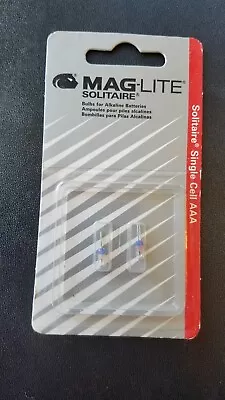 Mag-Lite Solitaire Bulbs Single Cell AAA 1997 New Old Stock Genuine 2 Pack OEM • $14.89