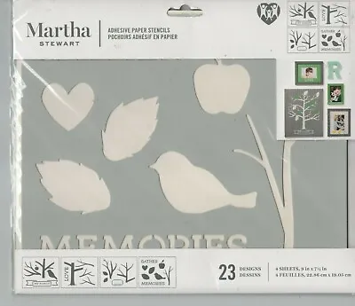 Martha Stewart Adhesive Paper Stencil Stencil~23 Designs~FAMILY TREE~Quick Ship! • $5.99