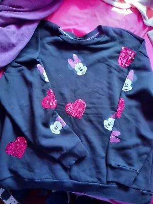 Minnie Mouse Sequin Heart Jumper • £4.99