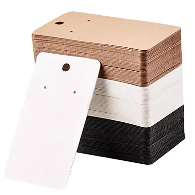 100PCS Retro Earring Cards Cardboard Paper Jewelry Accessories Display Holder • £4.84