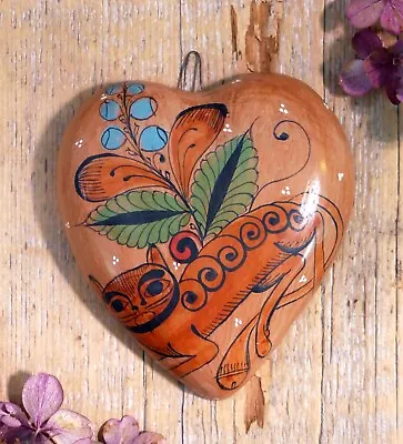 Heart Nagual Shapeshifter Brown Clay Ornament Handmade Medrano Mexican Folk Art • $29