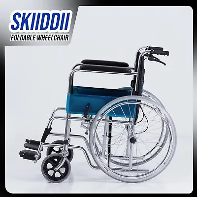 Skiiddii Brand New Portable Folding Wheel Chair Wheelchair Lightweight Mobility • $189