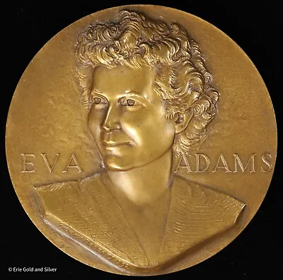 Eva Adams Director Of The US Mint Bronze Medal Appointed By JFK 1961 3  227 Gm • $29.95