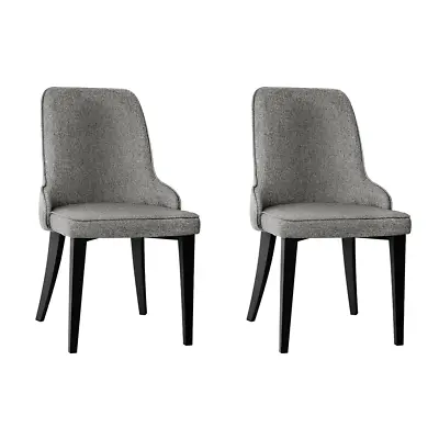 $178 • Buy Artiss Set Of 2 Fabric Dining Chairs - Grey