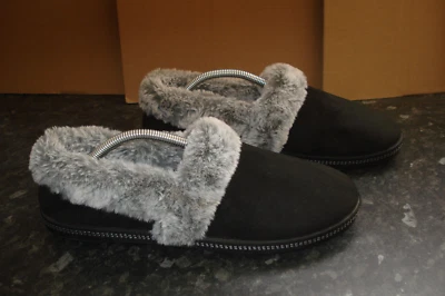 £13.95 • Buy Skechers Cali Cozy Campfire Team Toasty Slippers - Size 8 - Black - Vegan