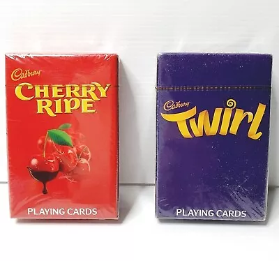 Cherry Ripe And Cadbury Twirl Playing Cards Brand New Sealed • $9.99