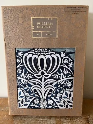 Brand New William Morris M&S Avon Chintz Indigo Double Duvet Cover Set Rrp £105. • £69