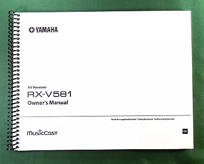 Yamaha RX-V581 Instruction Manual: Full Color 130 Pages & Protective Covers! • $45.02