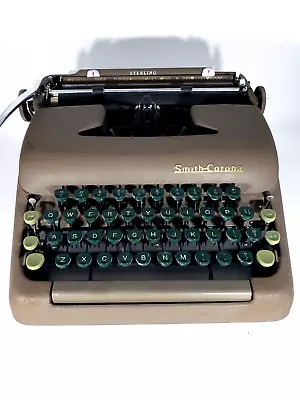 Vintage Smith Corona 1949 Sterling Portable Typewriter W/Case  Floating Shift • $99.99