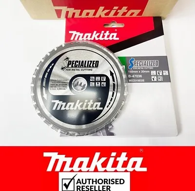 Genuine Makita B-47151 Tct Saw Blade 150x20x32t Metal Cutting For Lxt Bl Dcs553 • £38.96