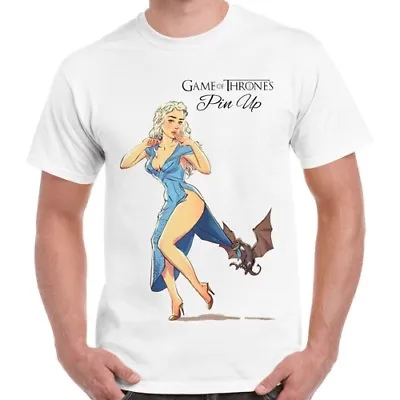 Game Of Thrones Pin Up Khaleesi Dragon CooL Funny Retro T Shirt 1457 • £6.35