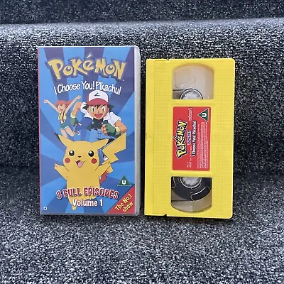 1998 Pokemon I Choose You Pikachu Volume 1 VHS Cassette Video Nintendo • $12.62
