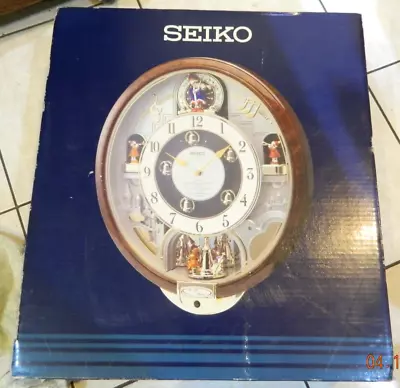 New  Seiko  Melody In Motion Clock - Qxm109zr W/12 Hi-fi Melodies & Westminster • $34