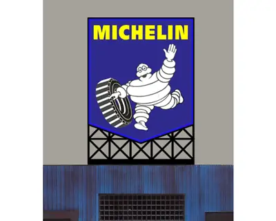 Miller Engineering 44-3941 HO/N Scale Small Michelin Billboard • $30.95