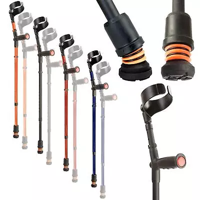 Flexyfoot Soft Grip Shock Absorbing Crutches | Range Of Colours | Walking Aid • £36.95